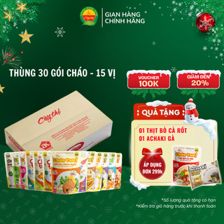  Thùng 30 Gói 15 Vị Cháo Tươi Cây Thị - Mỗi Vị 2 Gói 