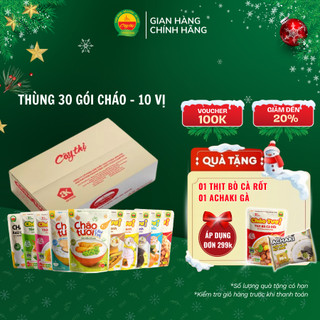  Thùng 30 Gói Đủ Vị Cháo Tươi Cây Thị - 10 Vị Mỗi Vị 3 Gói 