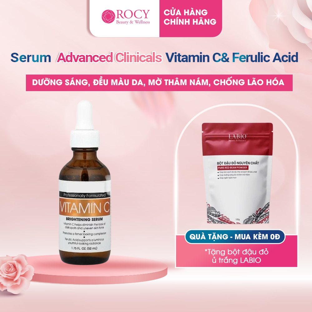 Serum Advanced Clinicals Dưỡng Sáng Da Vitamin C& Ferulic Acid Advanced Clinical 52ml