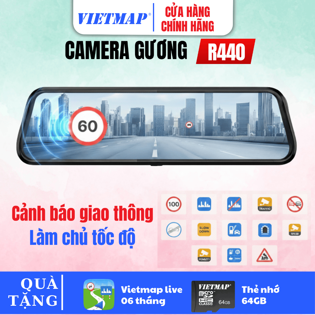 [2025] Camera Hành Trình Vietmap R440 Ghi Hình 4K, Cảnh Báo Thông Minh, Lái Xe An Toàn