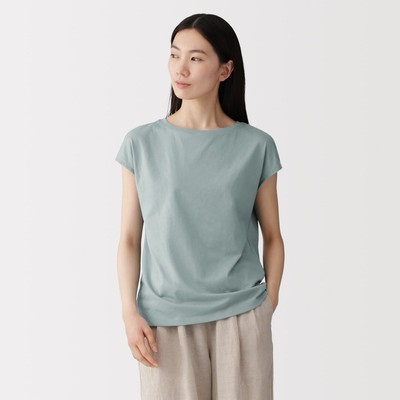 [26SS] MUJI Áo Thun Tay Liền Vải Jersey