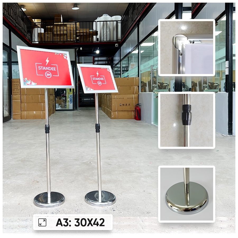 Bảng chỉ dẫn/Kệ menu đứng bảng chỉ dẫn size A3 A4 hầm xe, thang máy, của hàng sang trọng