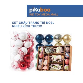  Quả châu và đồ trang trí Noel Pikaboo quà giáng sinh đa dạng mẫu mã trang trí theo tiêu chuẩn xuất khẩu Châu Âu 
