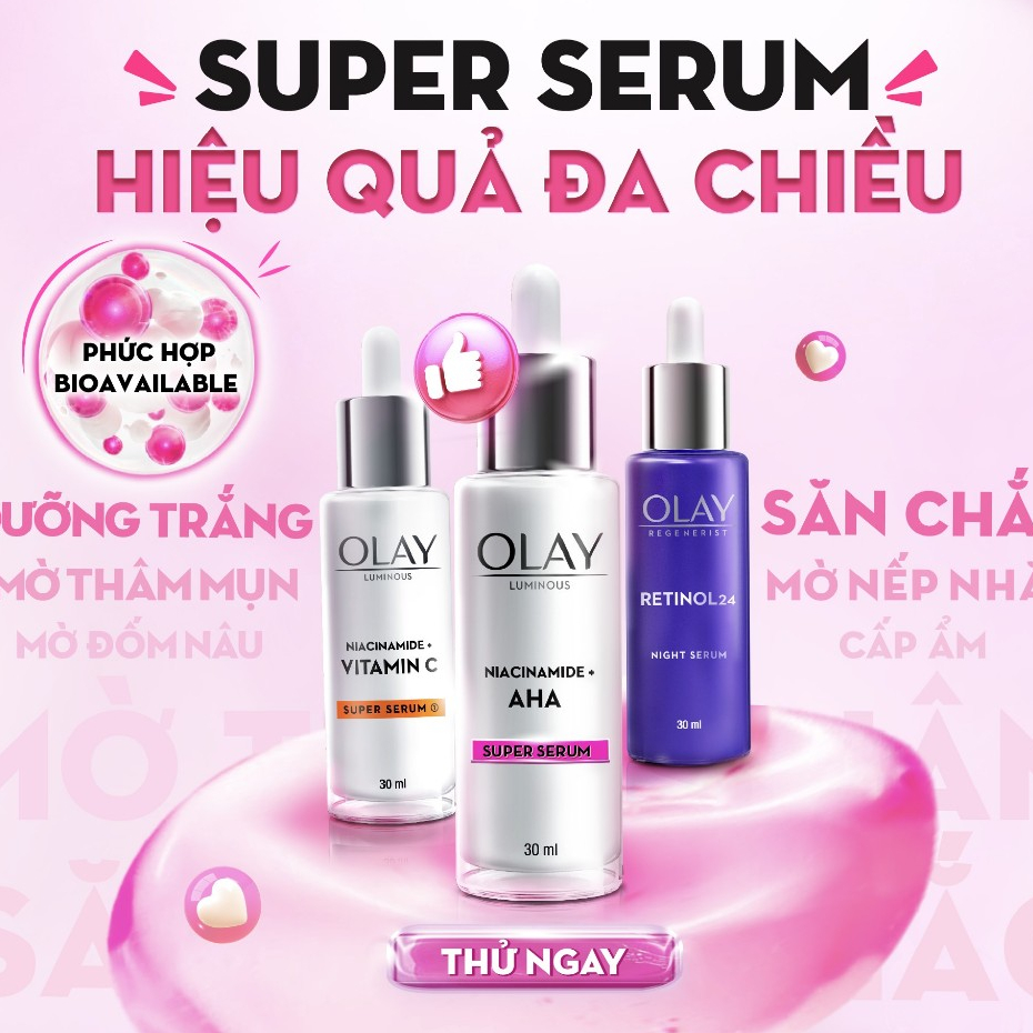Serum Ngừa Lão Hóa Da Olay Aha Super Serum 30ml.