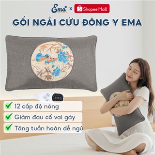  Gối ngải cứu đông y sưởi điện chính hãng EMA - giảm đau cổ vai gáy - ngủ ngon hơn mỗi đêm 