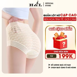  Quần Lót Nữ Ren Hoa Mỏng Nhẹ Cạp Cao Quần Chip Nữ Co Dãn Đáy May 2 Lớp Kháng Khuẩn HL BOUTIQUE L5505 