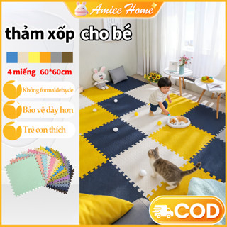 thảm xốp cho bé,60x60,4 miếng,thảm dày chống trượt và chống thấm nước hai mặt cho phòng khách