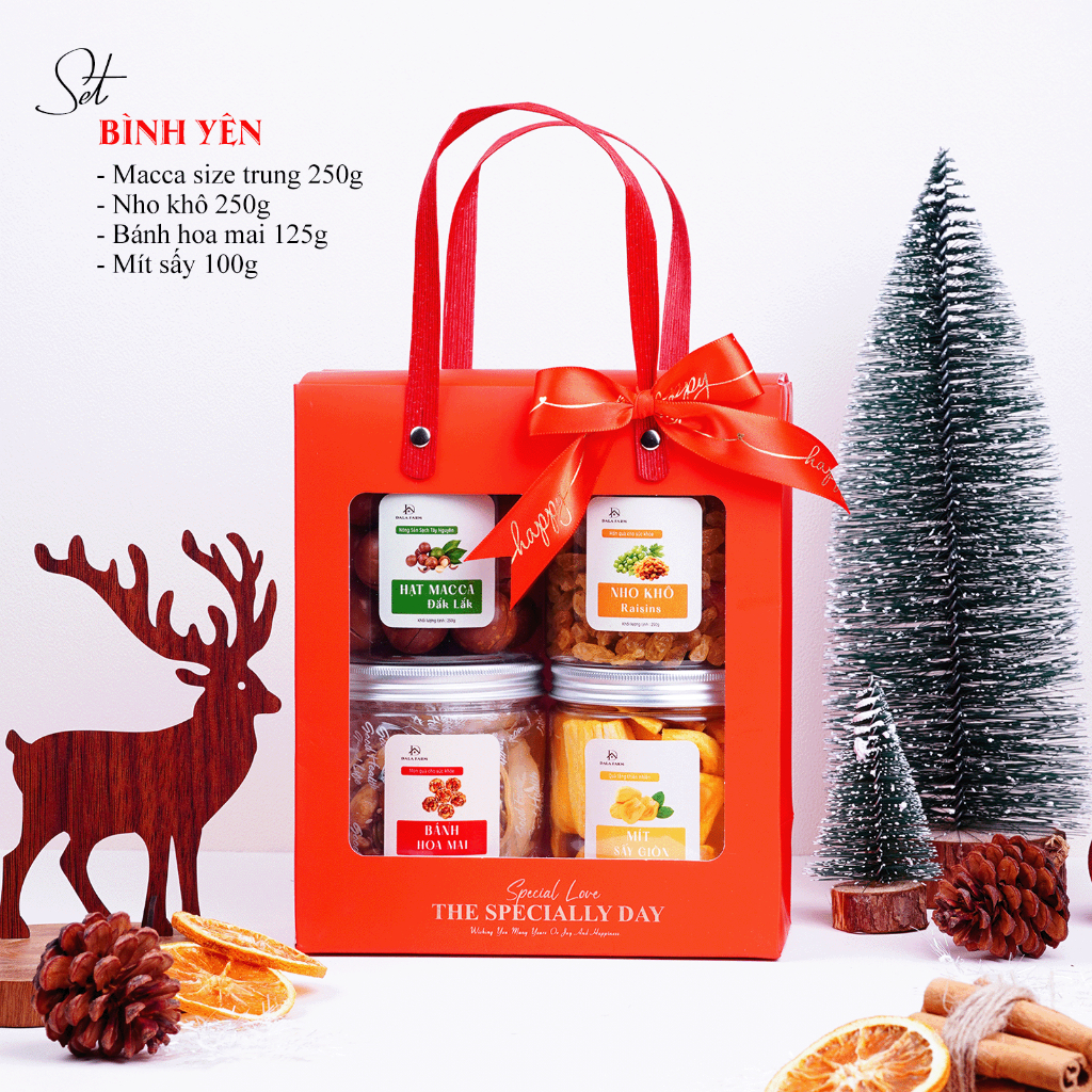   TẶNG THIỆP - HỘP TỰ GẤP  Set Quà Tặng Hạt Dinh Dưỡng Cao Cấp Sang Trọng Trao Gửi Tinh Tế 