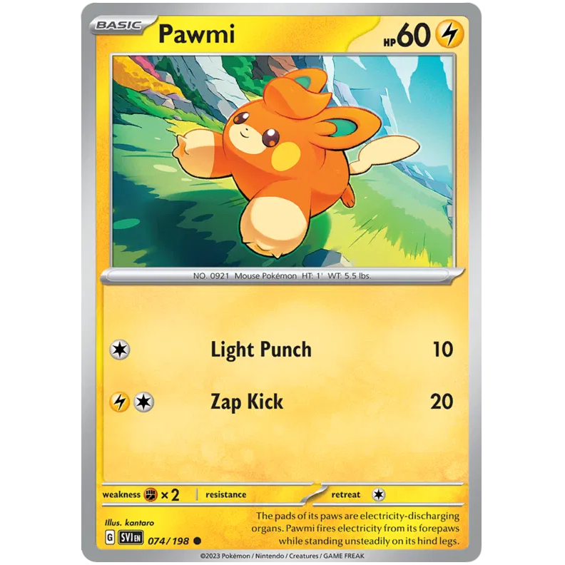 SVI - Pokemon TCG - Pawmi - Common - 074/198