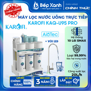   FREESHIP HCM  Máy lọc nước RO Karofi KAQ-U95 Pro   KAQ-U95  10 lõi - Nước sau lọc đạt chuẩn nước tinh khiết 