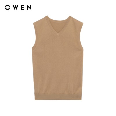 Owen - Áo len Regular Fit ALG256007 màu Be chất liệu Acrylic