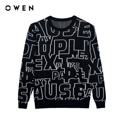 Owen - Áo len Regular Fit ALC256014 màu Xanh tím than chất liệu Acrylic