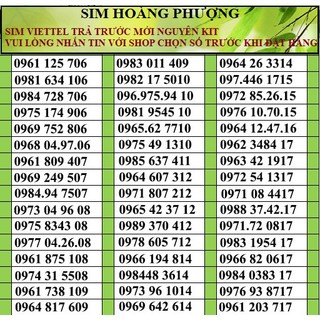 Sim viettel số đẹp đồng giá 200k PL2