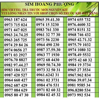 Sim viettel số đẹp đồng giá 200k PL2
