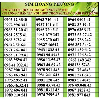 Sim viettel số đẹp đồng giá 200k PL2