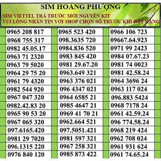 Sim viettel số đẹp đồng giá 200k PL2
