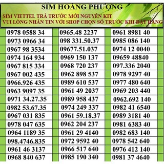 Sim viettel số đẹp đồng giá 200k PL2