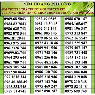 Sim viettel số đẹp đồng giá 200k PL2