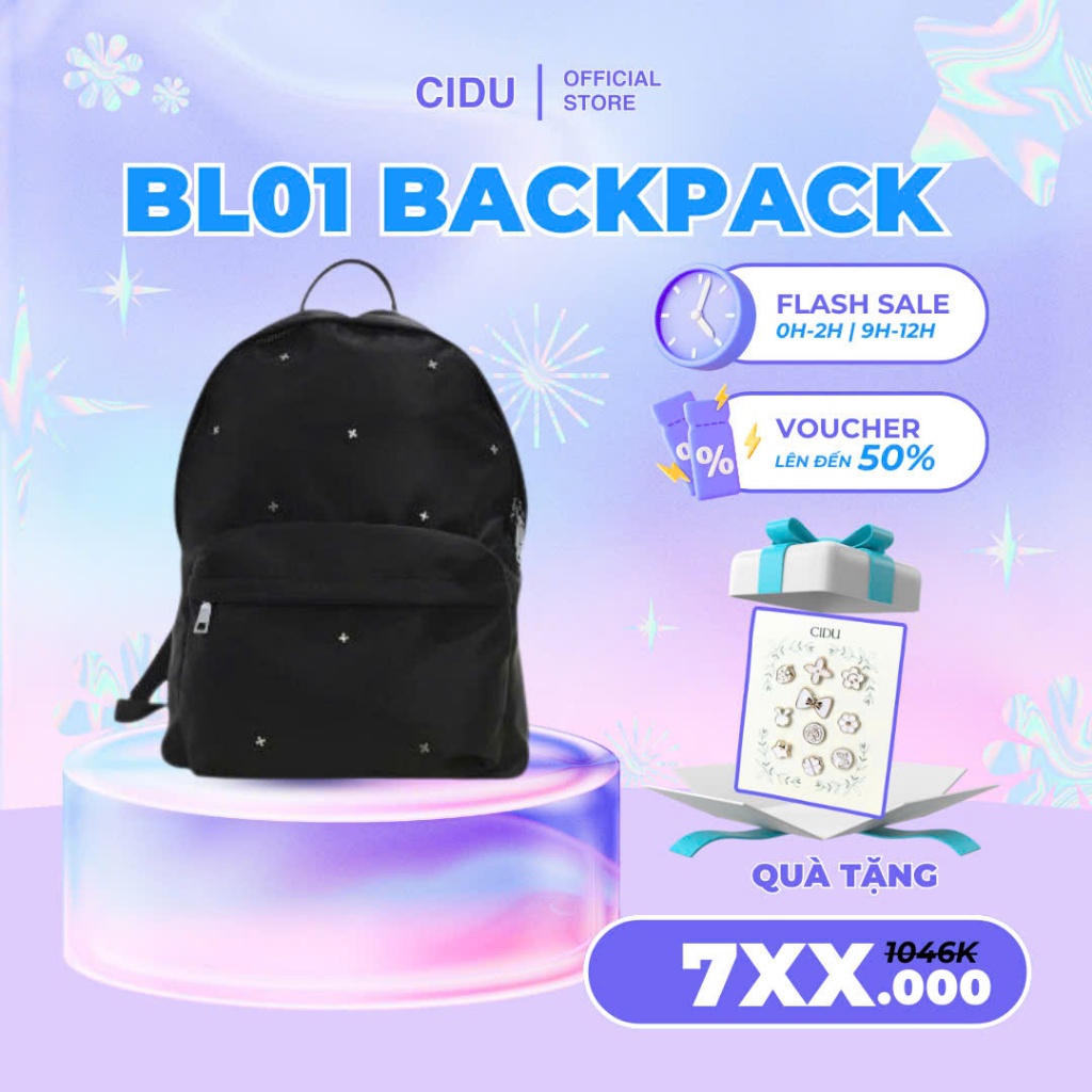 Balo vải dù unisex CIDU BL-01