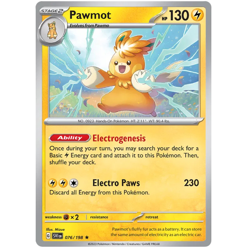 SVI - Pokemon TCG - Pawmot - Holo Rare - 076/198