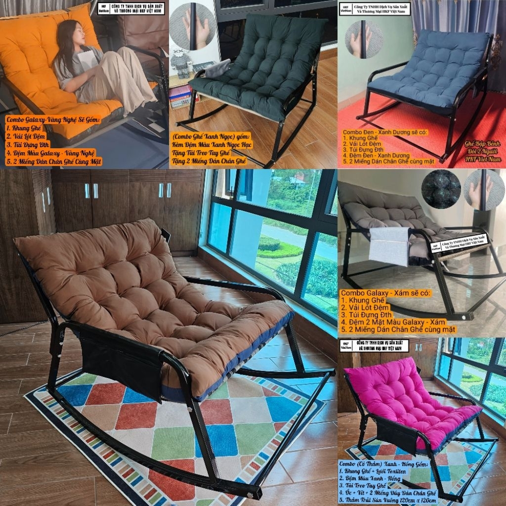 Ghế Bập Bênh 2 người HKF Việt Nam - Ghế Lười Đôi - Đọc Sách - Xem Phim | BigBuy360 - bigbuy360.vn