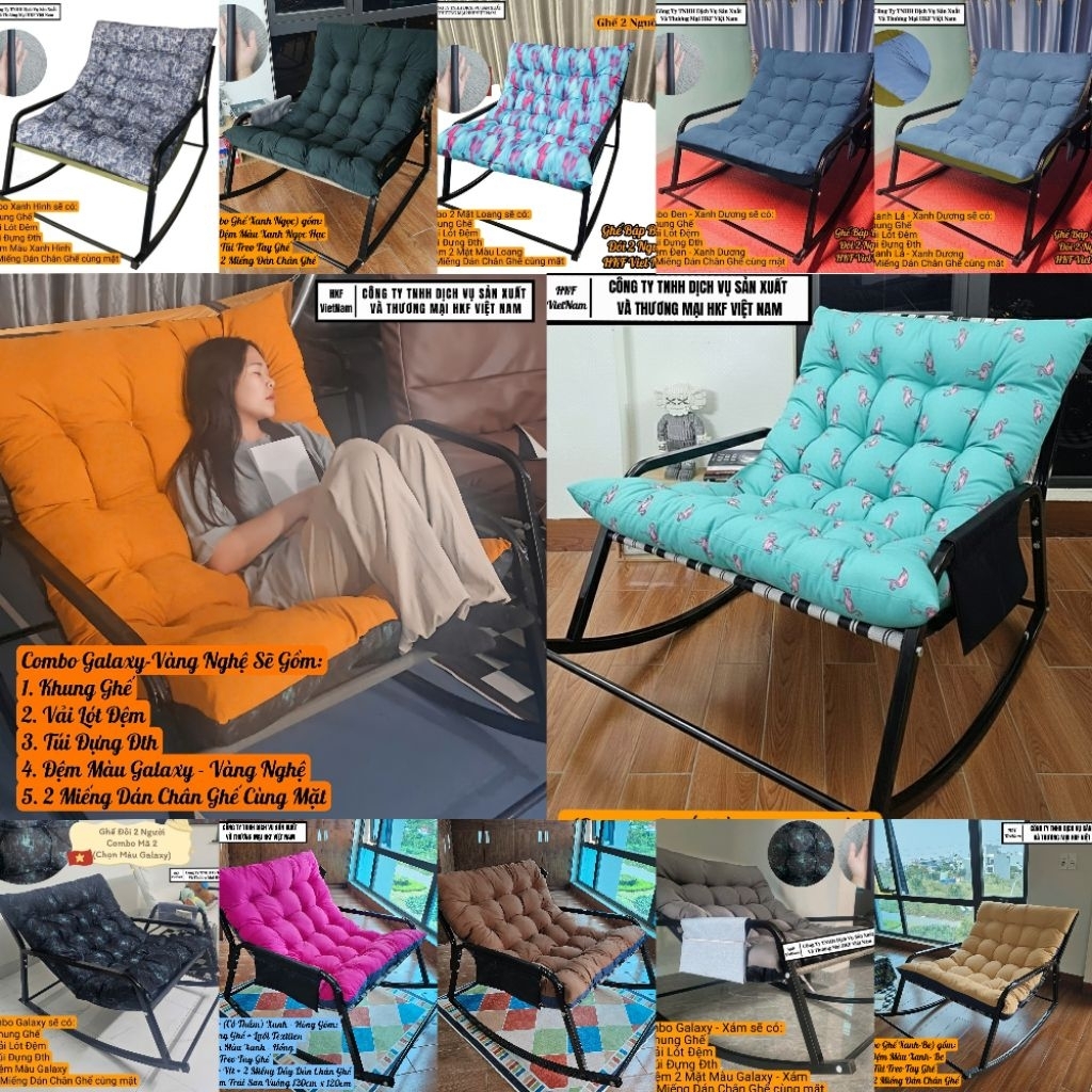 Ghế Bập Bênh 2 người HKF Việt Nam - Ghế Lười Đôi - Đọc Sách - Xem Phim | BigBuy360 - bigbuy360.vn