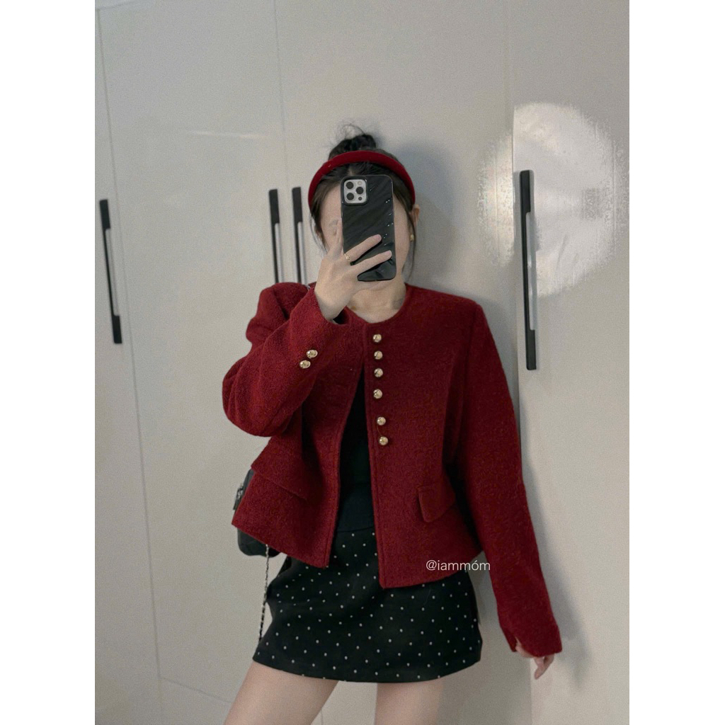 [A0.281] Áo Khoác Dạ Nắp Túi Khuy Nấm Hàng 2 Lớp Có Độn Vai 4 Màu Đứng Form | BigBuy360 - bigbuy360.vn