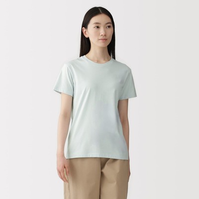 [26SS] MUJI Áo Thun Ngắn Tay Cổ Tròn Chất Liệu Jersey
