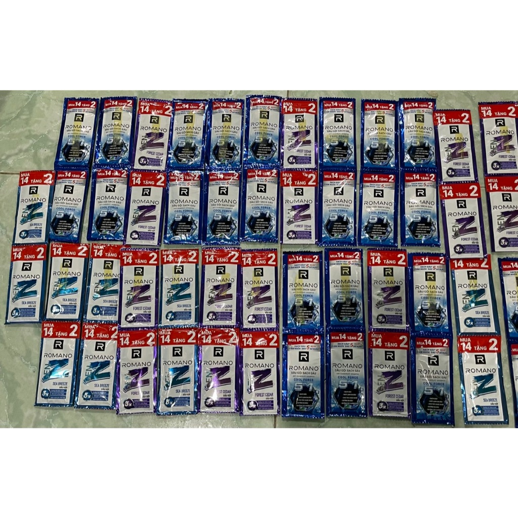 Dầu Gội Romano gói 5g (combo 50 gói mix đủ hương ngẫu nhiên)