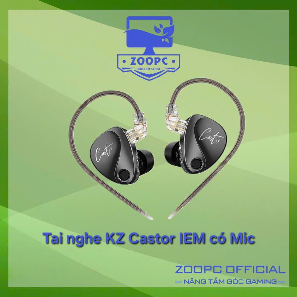 Tai nghe KZ Castor IEM Có Mic Tích Hợp Chính Hãng - ZOOPC STORE