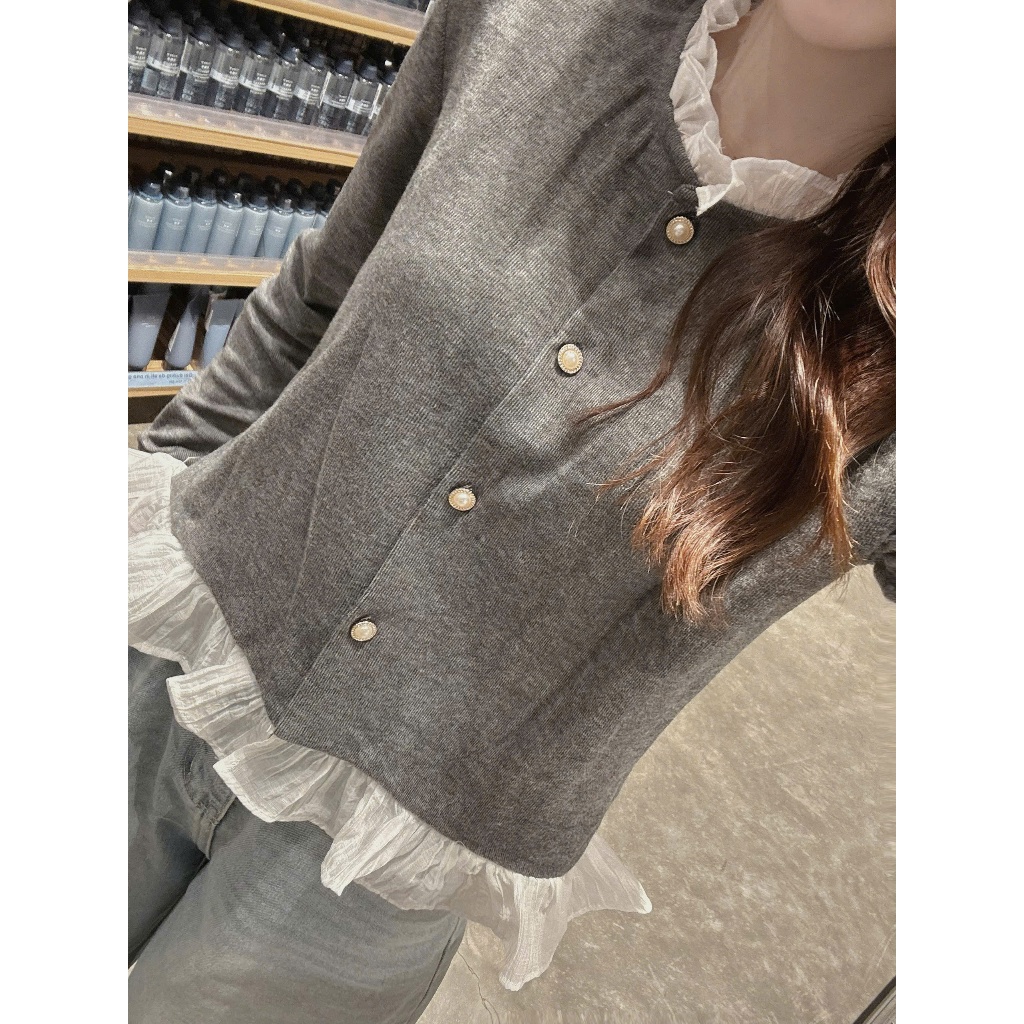 Áo nữ tay dài dáng cardigan cổ bèo phong cách tiểu thư nhẹ nhàng dễ phối đồ (kèm quà tặng) AOT093 | BigBuy360 - bigbuy360.vn