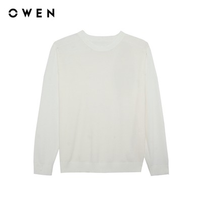 Owen - Áo len Slim Fit ALC256232 màu Trắng chất liệu Acrylic