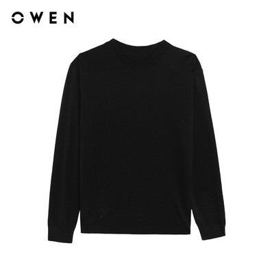 Owen - Áo len Slim Fit ALC256233 màu Đen chất liệu Acrylic