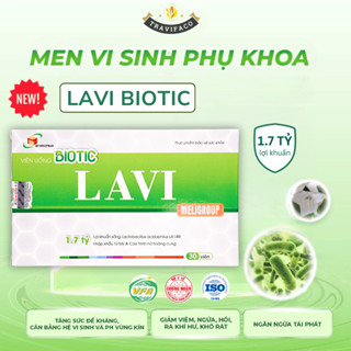  Men Vi Sinh Phụ Khoa Viên Uống Vùng Kín Bổ Sung Lợi Khuẩn Lavi Biotic 30 Viên Kèm Quà Tặng 