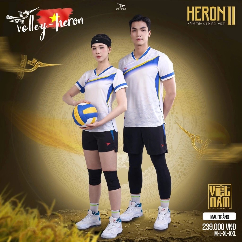 Quần Áo Bóng Chuyền Nam Nữ Heron II - Bộ Đồ Bóng Chuyền Beyono Nâng Tầm Khí Phách