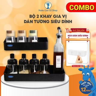  Bộ 2 Khay Dán Tường Dutha Kệ Đựng Hủ Gia Vị Nhà Bếp Mỹ Phẩm Nhà Tắm  M.AH1  