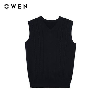 Owen - Áo len Regular Fit ALG256006 màu Đen chất liệu Acrylic