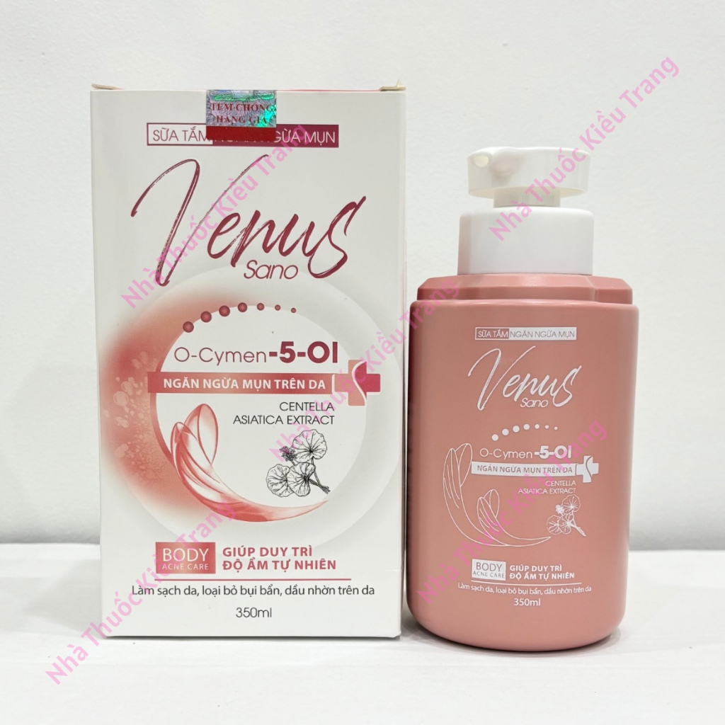 Sữa tắm Venus Sano 350ml - Sạch mụn, sáng da, mờ thâm, dưỡng ẩm tự nhiên