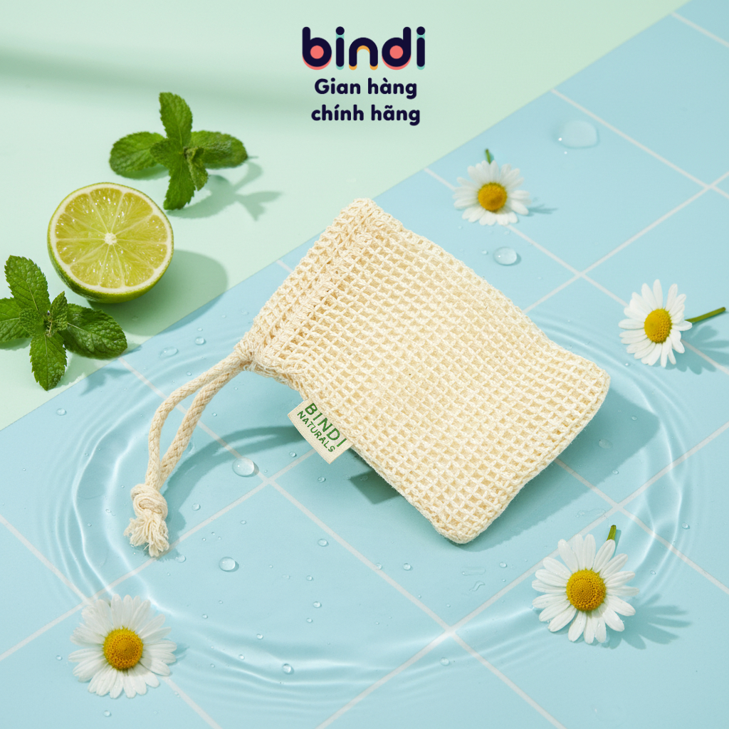 Set 2 Túi Đựng Xà Phòng Tạo Bọt 100% Cotton Tự Nhiên - Sạch, Bền, Thân Thiện Môi Trường