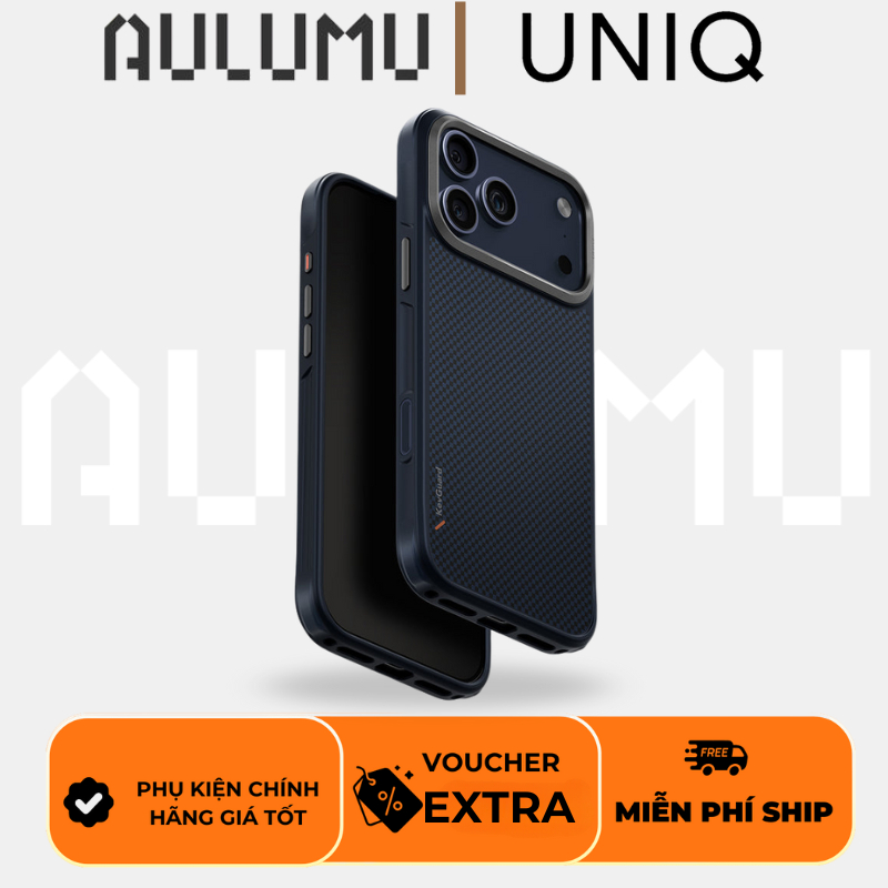 [ CHÍNH HÃNG ] Ốp UNIQ Keva Tough Aramid Protective Case Viền TPU Chống Sốc Chính Hãng cho iP 17 Pro