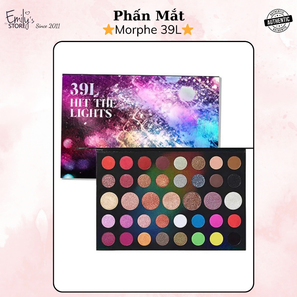 (Thanh Lý) Phấn Mắt Morphe 39L Hit The Lights. Nhiều Màu
