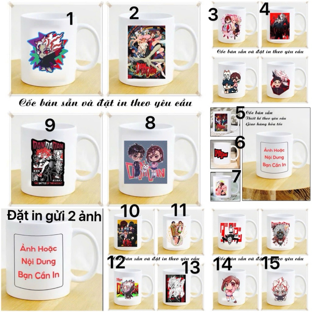 Cốc Dandadan Ayase Momo,Takakura Ken / ly sứ hình Dandadan Ayase Momo,Takakura Ken đan đan đan