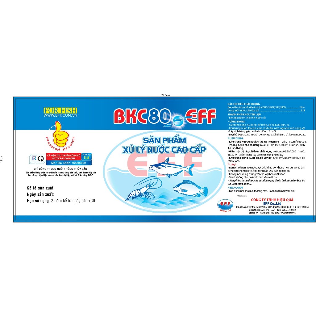 BKC 80 - EFF SẢN PHẨM XỬ LÝ NƯỚC CAO CẤP
