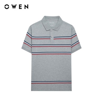 Owen - Áo polo Bodyfit APV257073 màu Xám chất liệu CVC Spandex