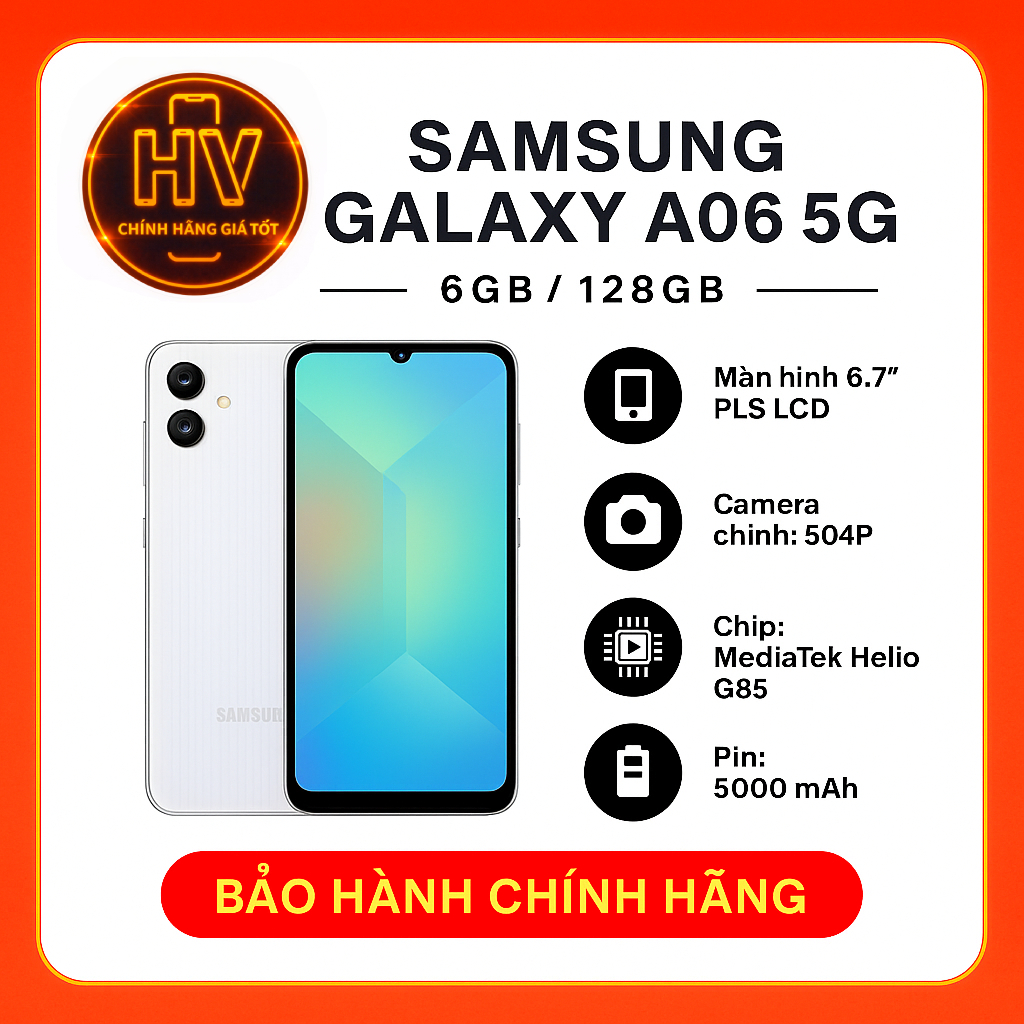 Điện thoại Samsung Galaxy A06 5G 6GB/128GB - Hàng Chính Hãng
