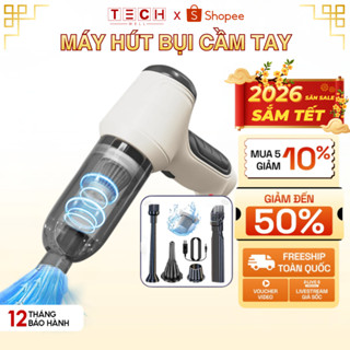 Máy Hút Bụi Cầm Tay Không Dây Nhật Bản 8 Đầu, Hút Bụi Ô Tô, Giường Nệm, Lông Chó Mèo