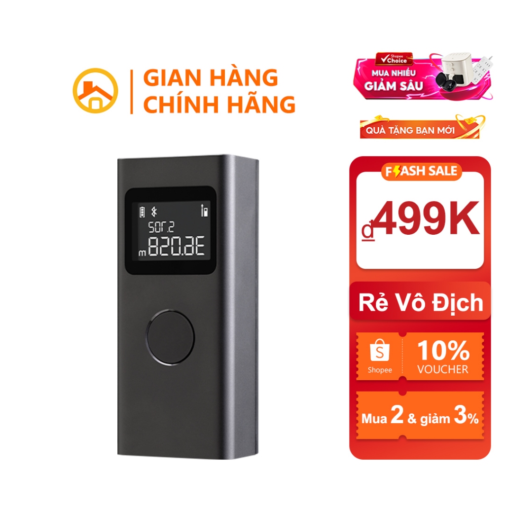 【Pin Khủng 5000mAh】Máy Đo Khoảng Cách Xiaomi - Phát Laser 40m, Sai Số 1.5mm, Lưu 30 Kết Quả