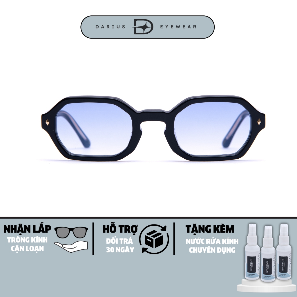 Gọng kính thời trang handmade DARIUS JUDE nhựa acetate cao cấp tròng kính chống UV DJD01