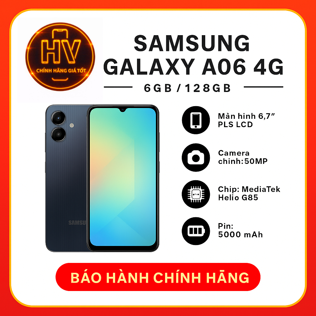 Điện thoại Samsung Galaxy A06 6GB/128GB - Hàng Chính Hăng