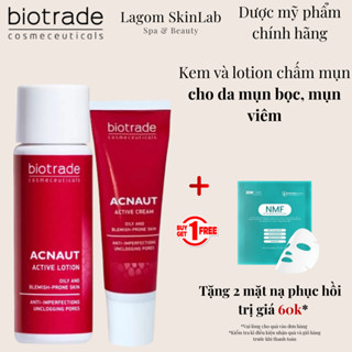  Kem và lotion chấm mụn Biotrade  cho da mụn bọc mụn viêm 15mL Acnaut Active Cream loiton 5ml 30ml 